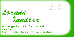 lorand kandler business card